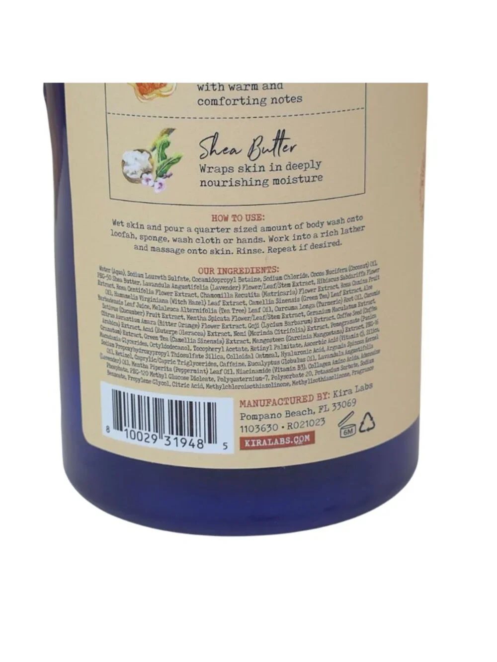 Pharm to Table Coconut Milk & Honey Softening Shower Gel 32 oz Shea Butter